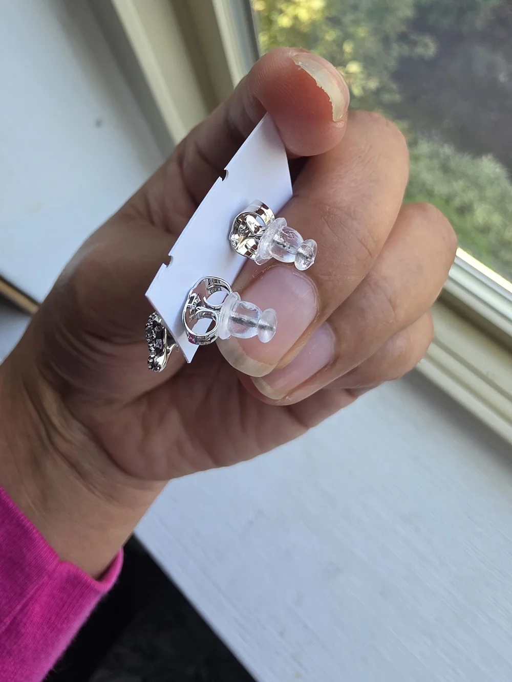 Aretes De Oso Oro Laminado Silver